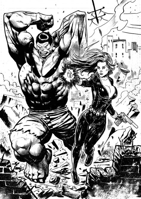 Hulk Black Widow Commission By Xavor85 On Deviantart