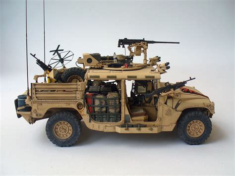 Special operations command, (us)socom program, initially modifying humvees into several variants for use by the united states special operations forces (sof). GMV Humvee, Tamiya 1/35