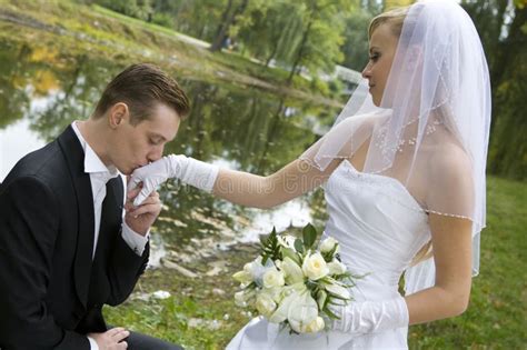 Groom Kissing Brides Hand Royalty Free Stock Photography Image 16967627