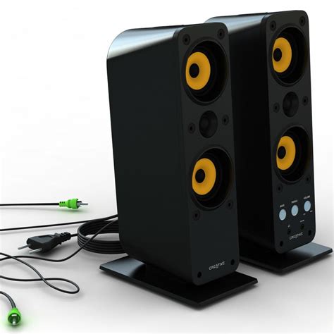 3d Model Of Creative Gigaworks T40 Speakers Amplifier