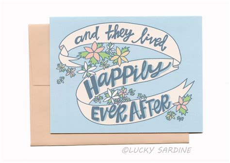 Wedding Card Happily Ever After Card Happy Couple Wedding Etsy
