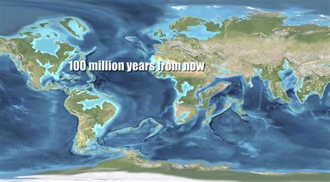A Map With The Words 100 Million Years From Now On It
