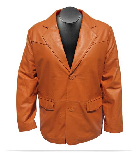 Custom Logo Leather Blazer With Embroidered Online At Allstar