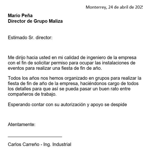 Arriba 96 Foto Carta De Permiso Para La Directora Del Colegio Mirada Tensa