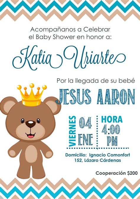 Invitación Baby Shower Niño Plantillas De Invitación Para Baby Shower
