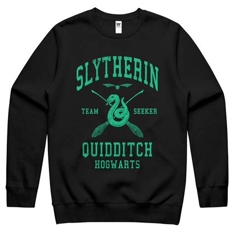 Deathly Hallows 2 Slytherin Quidditch Team Seeker Jersey Crewneck