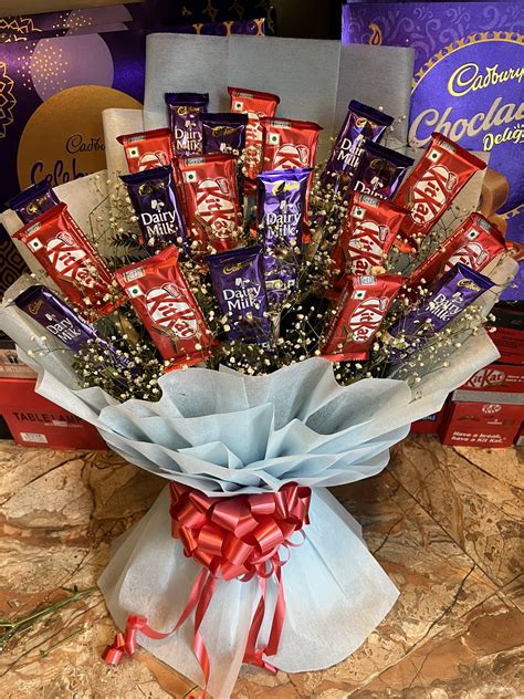 Mix Chocolate Bouquet Online Flowers Delivery To Moradabad