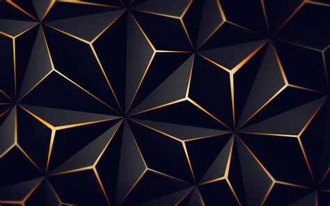 3840x2400 Triangle Solid Black Gold 4k 4k Hd 4k Wallpapers Images