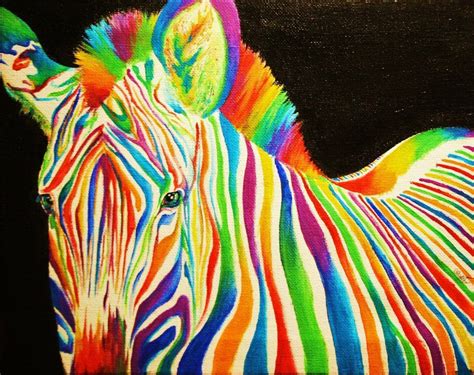 Art Zebra Rainbow Pictures Rainbow Zebra Rainbow