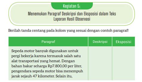 Paragraf Deskripsi Dan Eksposisi Dalam Laporan Hasil Observasi