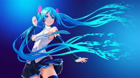 Fondos De Pantalla Chicas Anime Obra De Arte Anime Fondo Simple Arte Digital Hatsune Miku