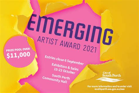 Call For Entries City Of South Perth Emerging Artist Award 2021