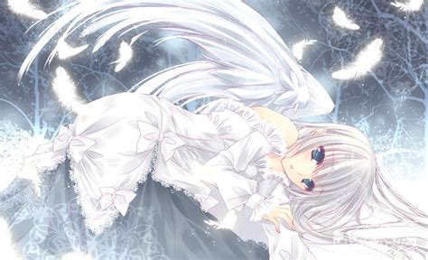 Angel Blueeyes Dress Feathers Hayaseakira Longhair Original White