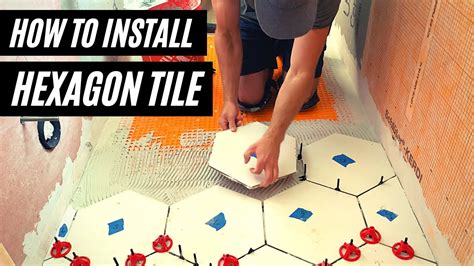 Hexagon Tile Installation How To Tile Bathroom Floor With Hexagon