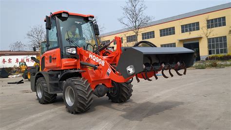 Haiqin Brand Hq908 With Rotary Cultivator Small Articulated Loader