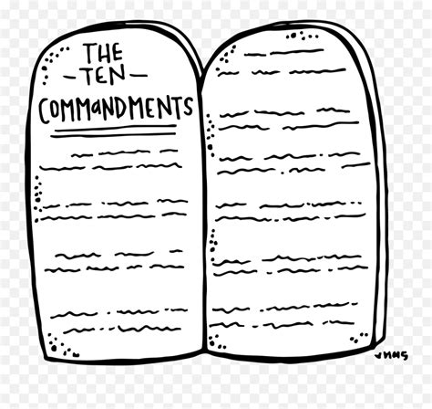 Moses Clipart Commandment Ten Commandments Tablet Coloring Pages