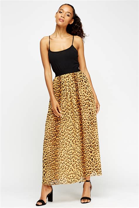 Leopard Print Maxi Skirt Just 7