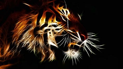 Artistic Tiger With Black Background 4k Hd Gucci Tiger Wallpapers Hd