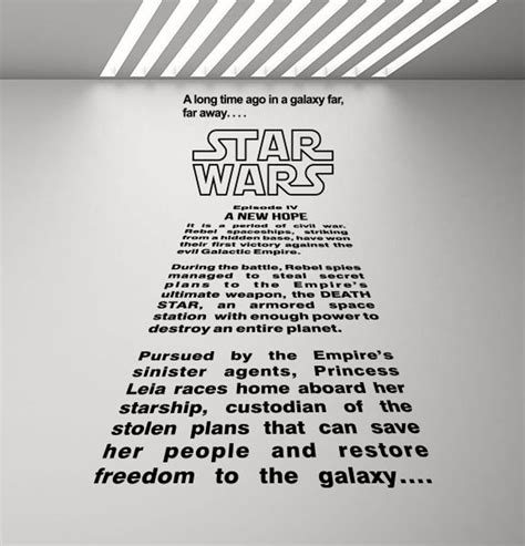 A Long Time Ago In A Galaxy Far Far Away Star Wars Wall Decal Etsy In