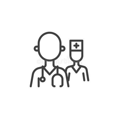 Doctor Team Line Icon Stock Illustrations 1547 Doctor Team Line Icon