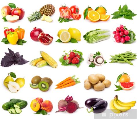 Poster Collection Of Fresh Fruits And Vegetables Pixershk