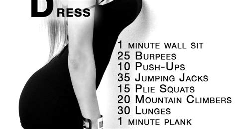 The Little Black Dress Workout 3 5 Reps Depending On Fitness Level
