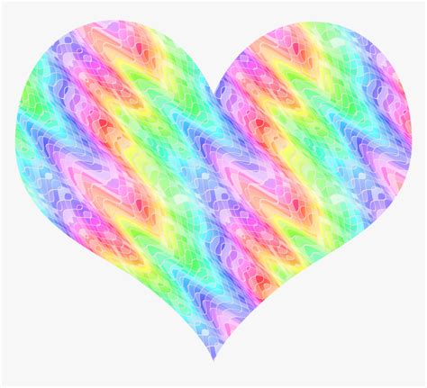 Heart On Fire Rainbow Sparkly Love Heart Hd Png Download