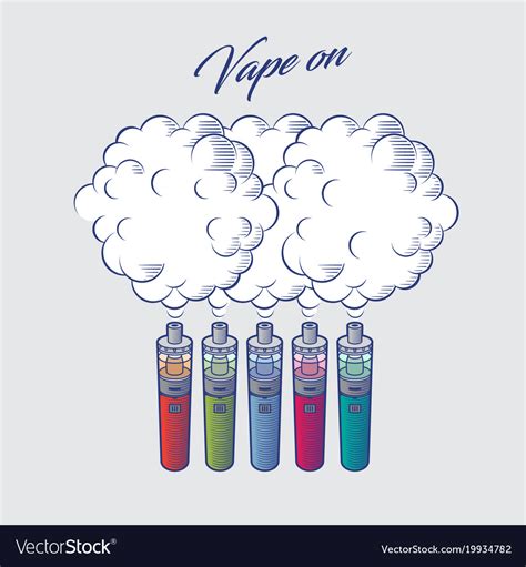 Vape Clouds Vaporizer Graphic Royalty Free Vector Image