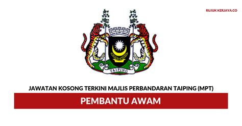 Jangan gunakan contoh soalan yang lama, dah lapuk! Jawatan Kosong Terkini Majlis Perbandaran Taiping (MPT ...