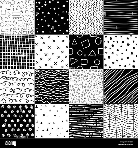 Hand Drawn Geometric Patterns Abstract Digital Papers Abstract