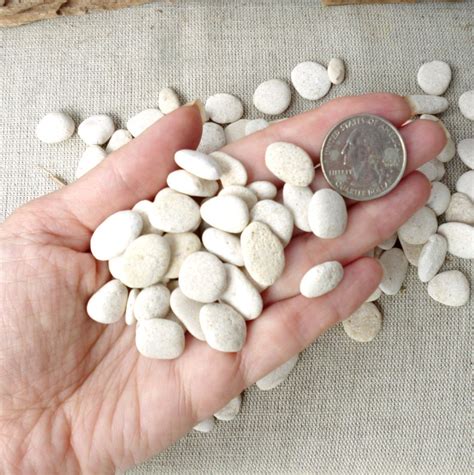 White Beach Small Stones 50 200 Set Sea Pebbles Craft Flat Sea Etsy
