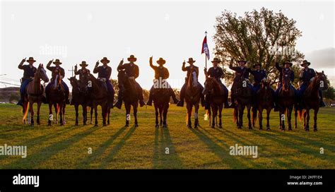 Troopers Of The Horse Cavalry Detachment 1st Cavalry Division Pose