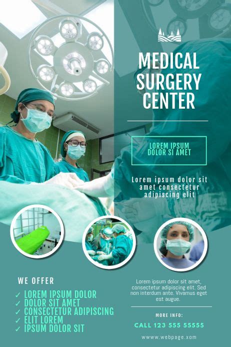 Surgery Hospital Doctor Flyer Template Medical Posters Healthcare