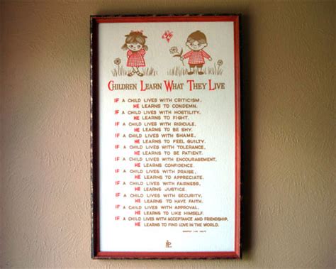 Children Learn What They Live Framed Poster Flickr