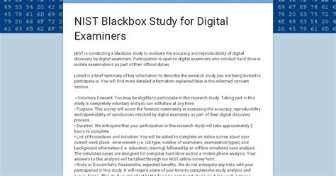 Nist Black Box Study Closing Computerforensics
