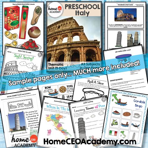 Preschool Countries Italy Theme By Home Ceo Academy