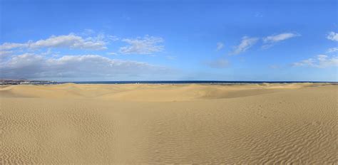 Hd Wallpaper Gran Canaria Sand Dunes Sea Canary Islands Spain