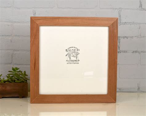 12x12 Square Picture Frame In 15 Inch Wide Natural Cherry Wood Finish