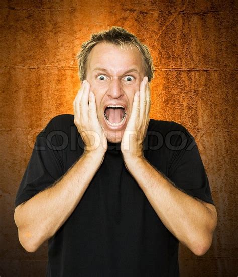 Man Shouting Stock Photo Colourbox