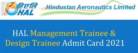 When to download hal design trainee admit card? HAL DT MT 2021 Admit Card: Management Trainee, Design ...