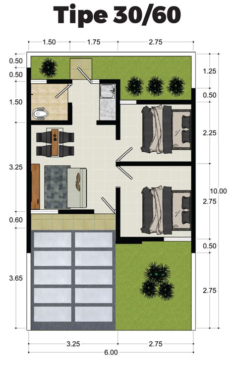 Type 36 60 denah rumah subsidi. Rumah SUBSIDI Tipe 30 / 60 - CiruasLand