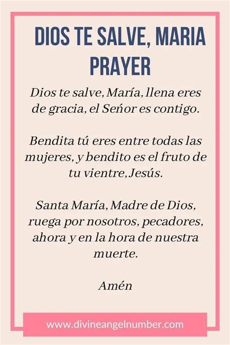 Dios Te Salve Maria Prayer In English Churchgistscom