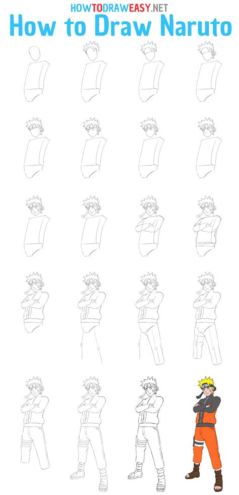 How To Draw Naruto Step By Step Naruto Drawings Anime Drawings For