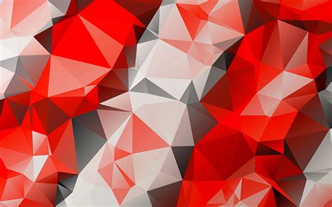 Red Mosaic Low Poly Art Red Polygonal Background Polygonal Texture