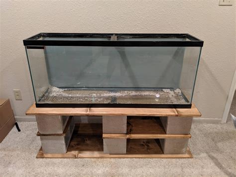 I built the aquarium stand out of 2x4's, 2x6's, and plywood. DIY After concern that my 55 gallon stand might not be up to snuff, I hatched a quick DIY ...
