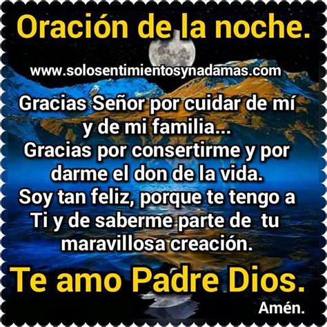 Oración De La Noche Gracias Señor Por Cuidar De Mí Y De Mi Familia