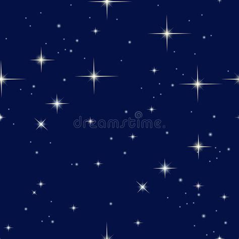 Cielo Nocturno Y Estrellas Ilustración Del Vector Ilustración De Noche