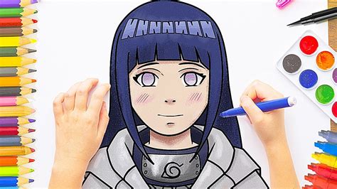 Como Dibujar A Hinata Hyuga Paso A Paso Naruto Easy Drawings