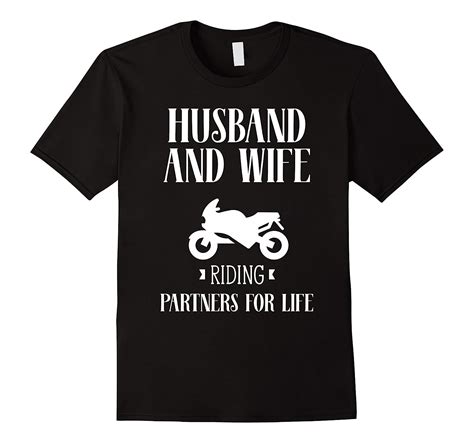 husband and wife riding partners for life married t shirt pl polozatee
