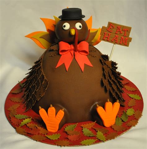 Add a few festive decorations and it makes a perfect centerpiece. Turkey Cake - CakeCentral.com